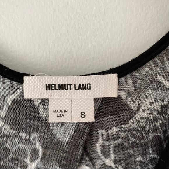 Helmut Lang Black White Print Tank Top small - Picture 2 of 7